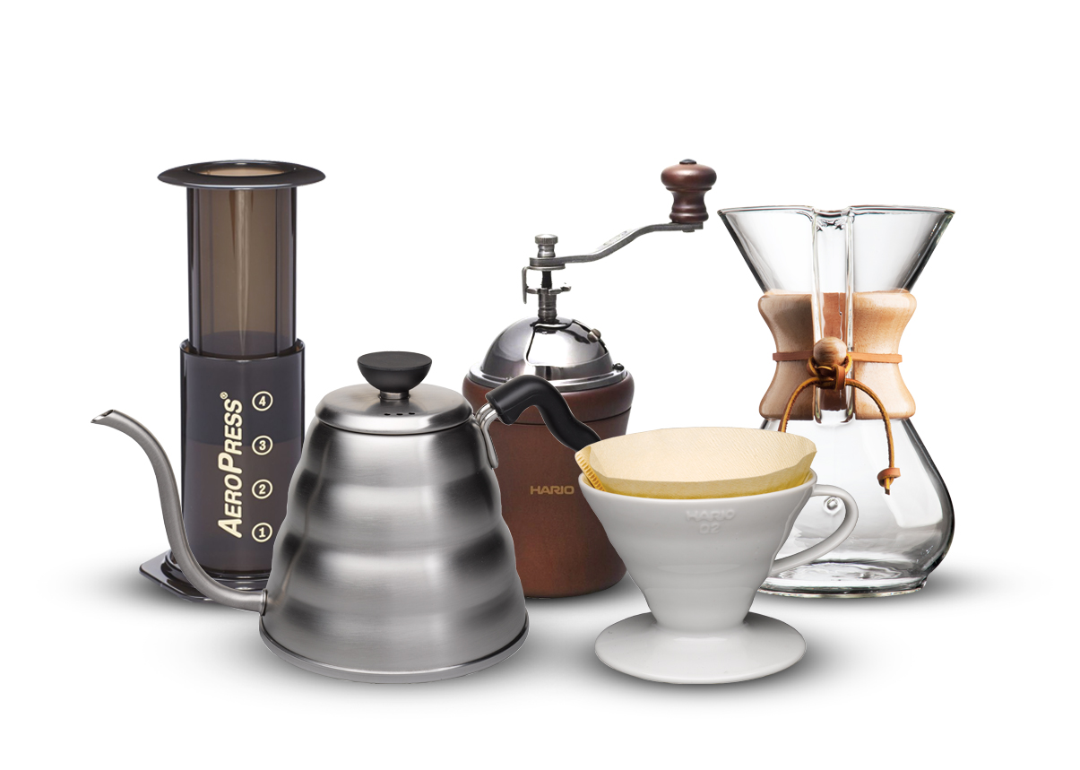 Utensílios para café filtrado: Hario, Clever, Aeropress, Bonavita e Chemex